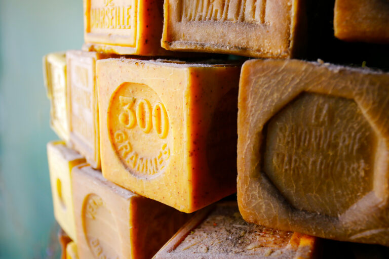 traditional french Marseille's soap with text Marseille's soap, 300 gram